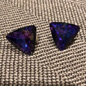 Purple Cocktail Clip-on Earrings
